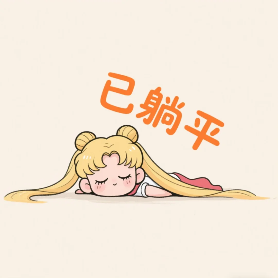 头像_表情包_美少女战士_月野兔_已躺平