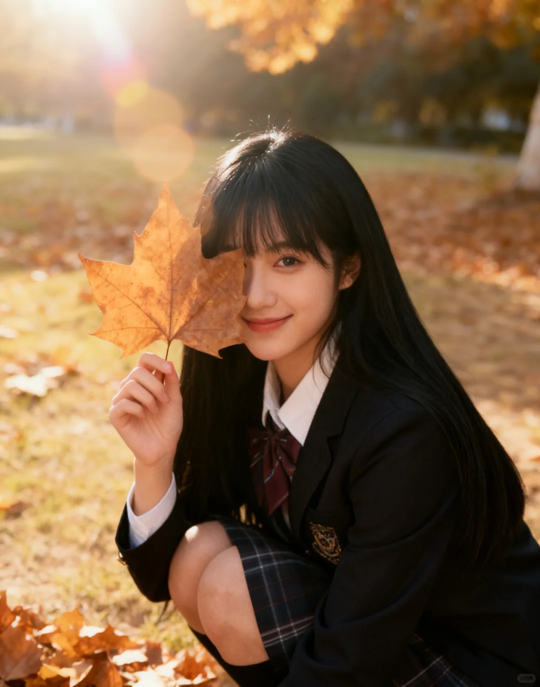 🔥秋日氛围感焊在身上！梧桐叶互动拍照姿势
