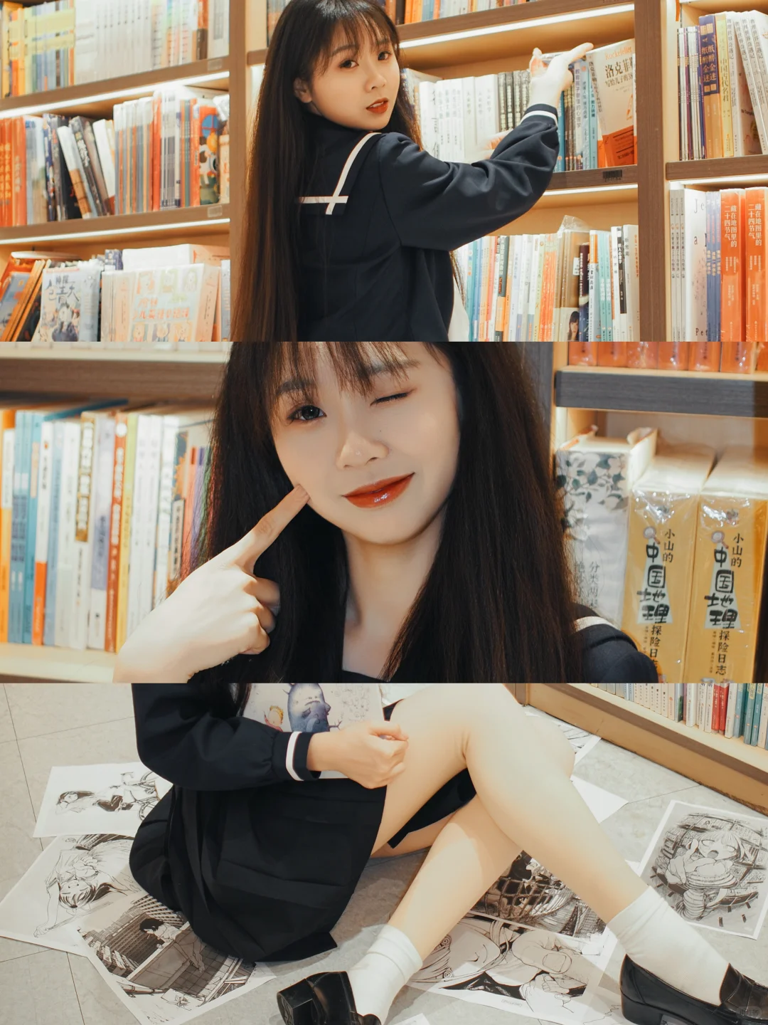 放学别走📚去看图书馆里的水手服学姐