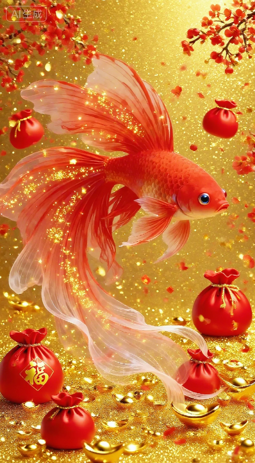 手机壁纸‖红鲤