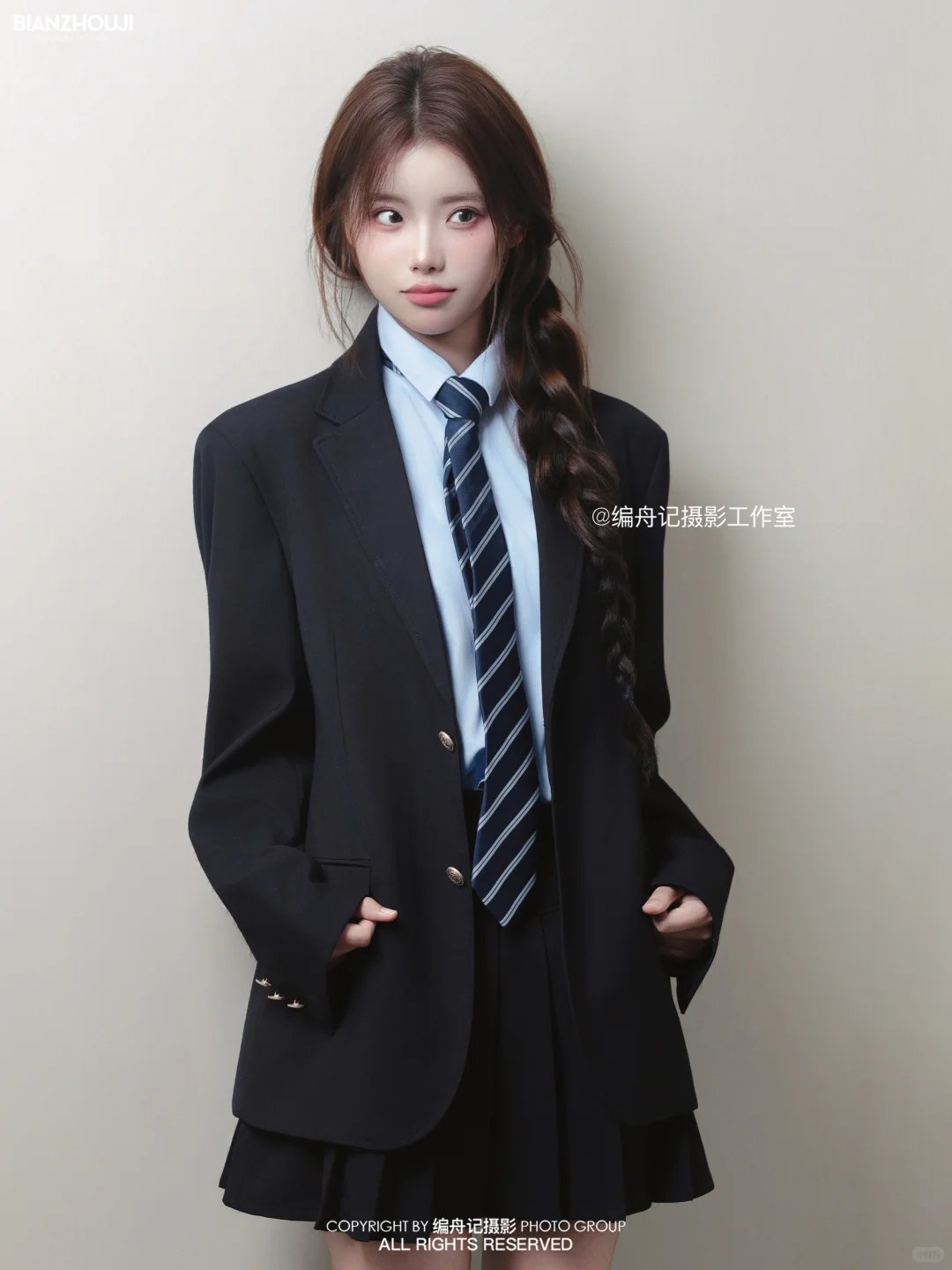 📸韩系学院风西装jk写真｜甜酷学妹感拉满了