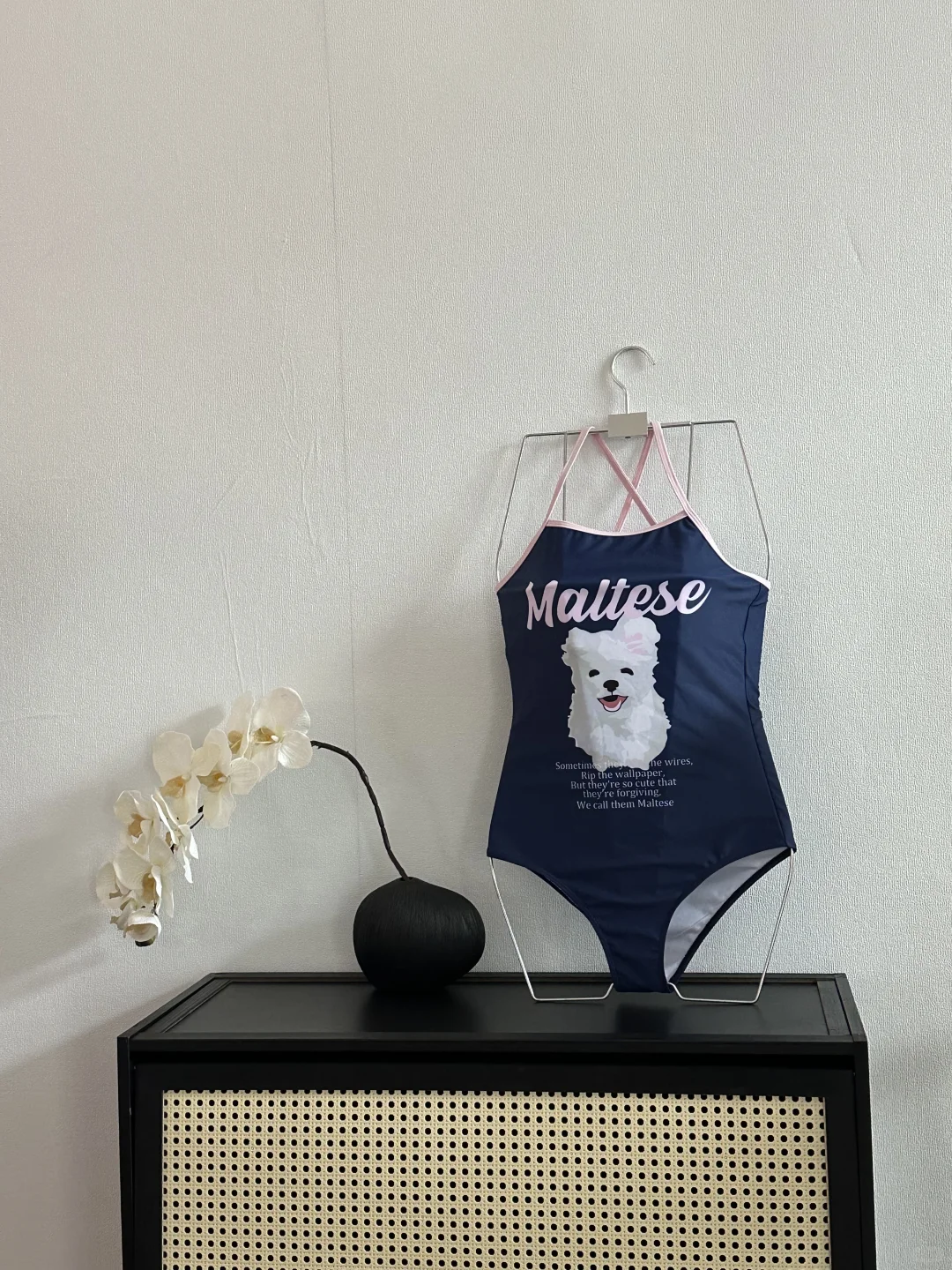 今天就穿件马尔济斯小狗泳衣吧