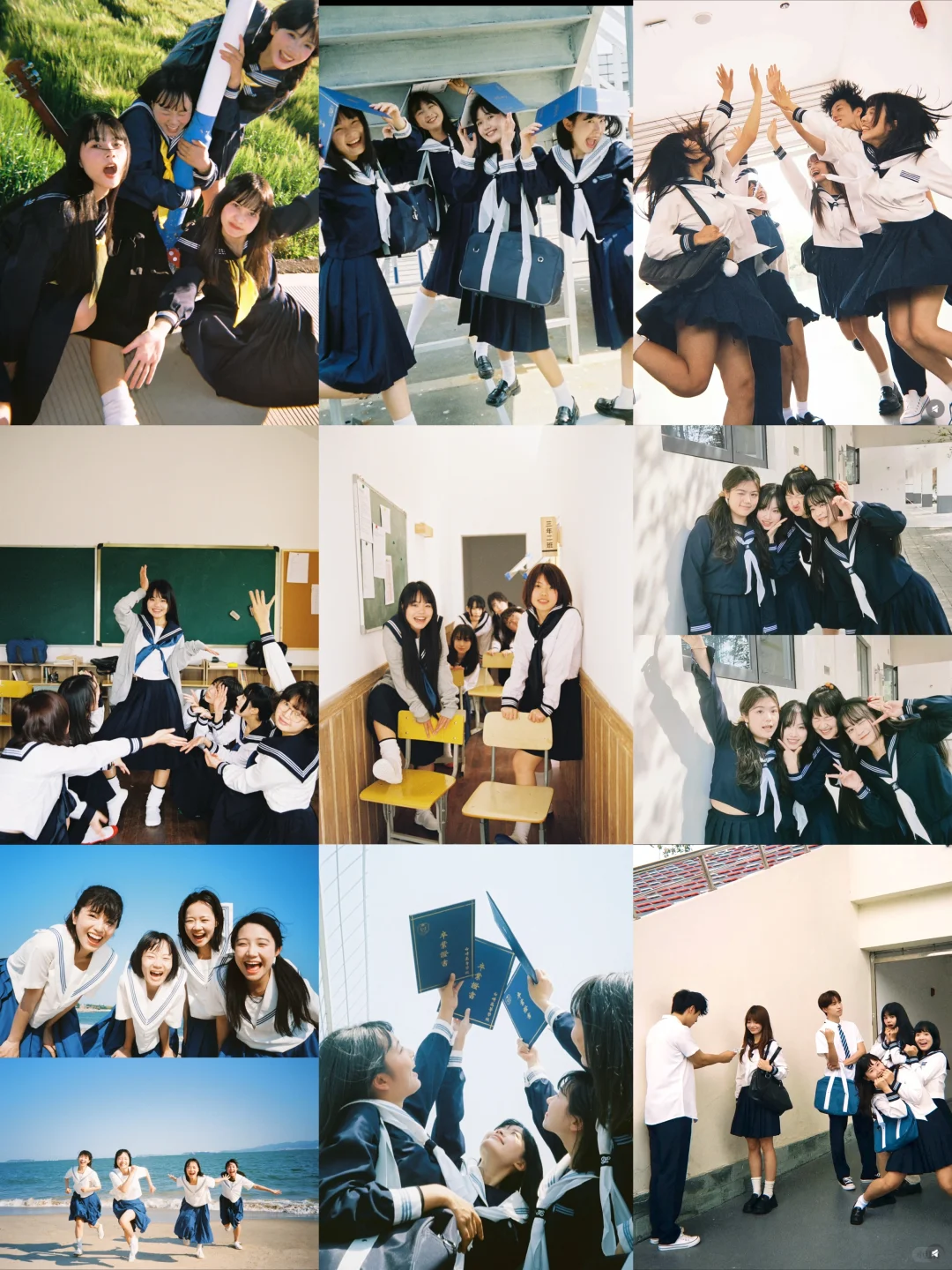 📸存一些很有活力的毕业群像拍照姿势