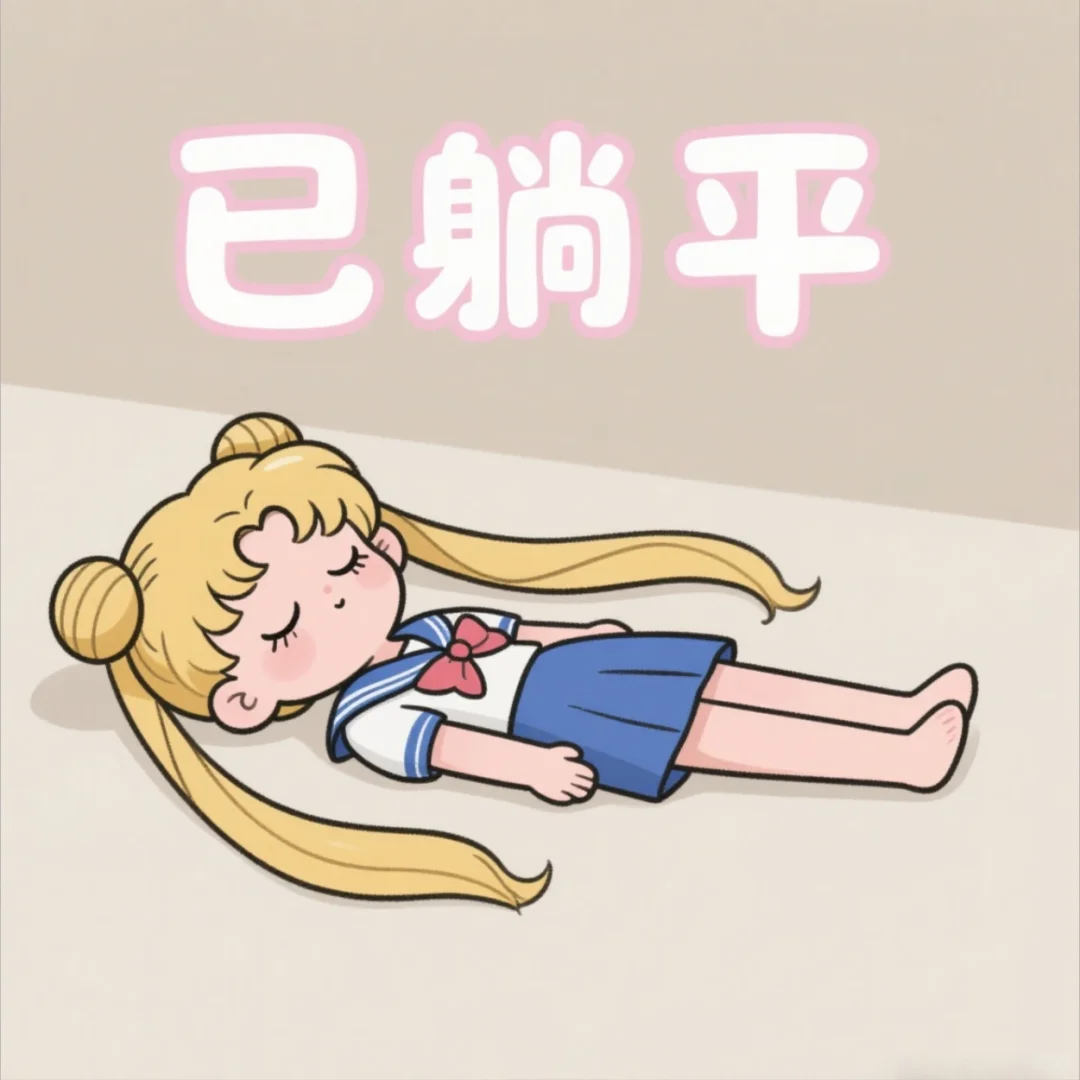 头像_表情包_美少女战士_月野兔_已躺平
