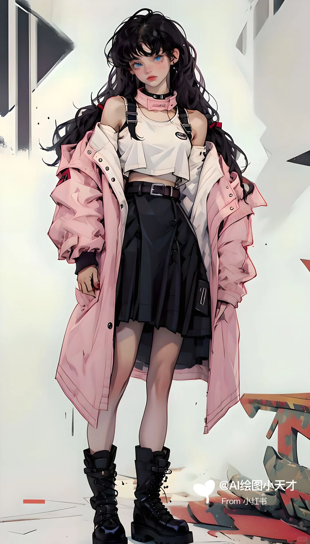 AI时尚穿搭女生壁纸