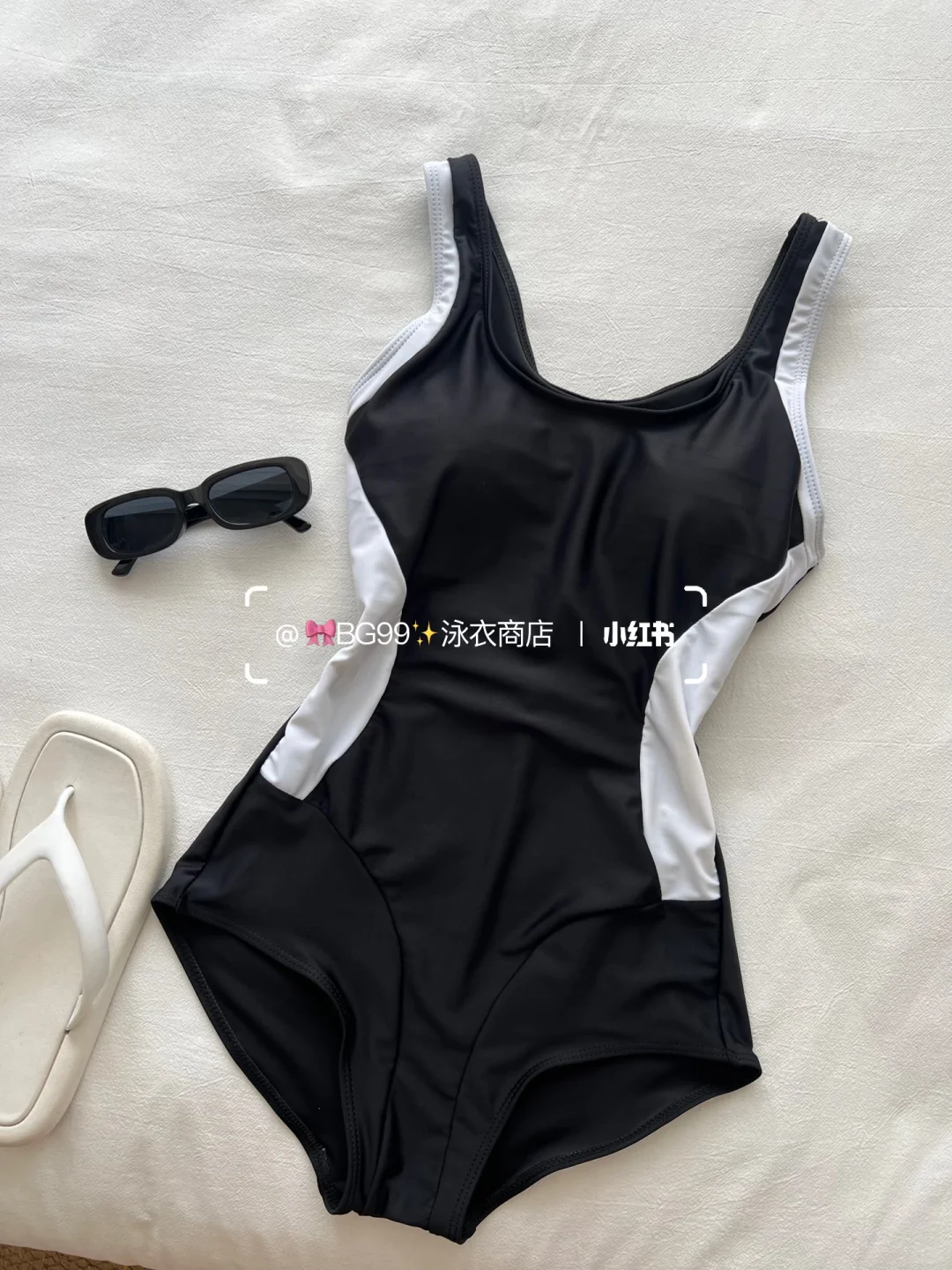 呐你们要的平角裤泳衣🩱➡️右滑上身实拍测评