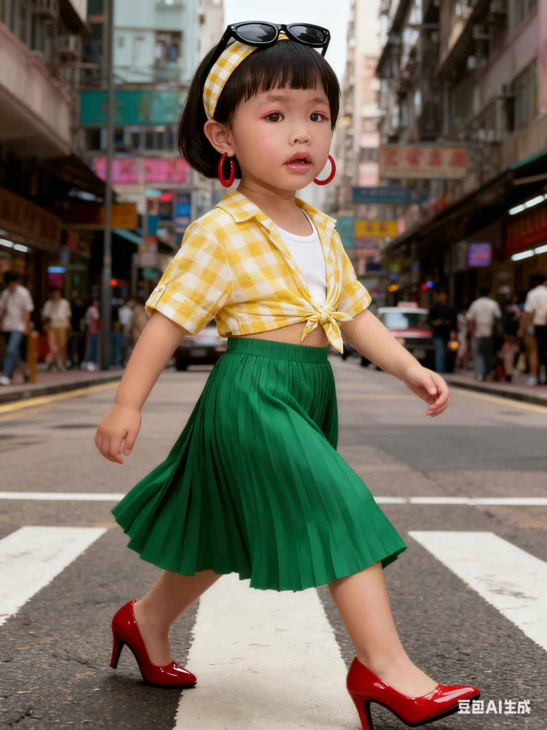 AI生图 港风女孩（街拍）胖妹也疯狂