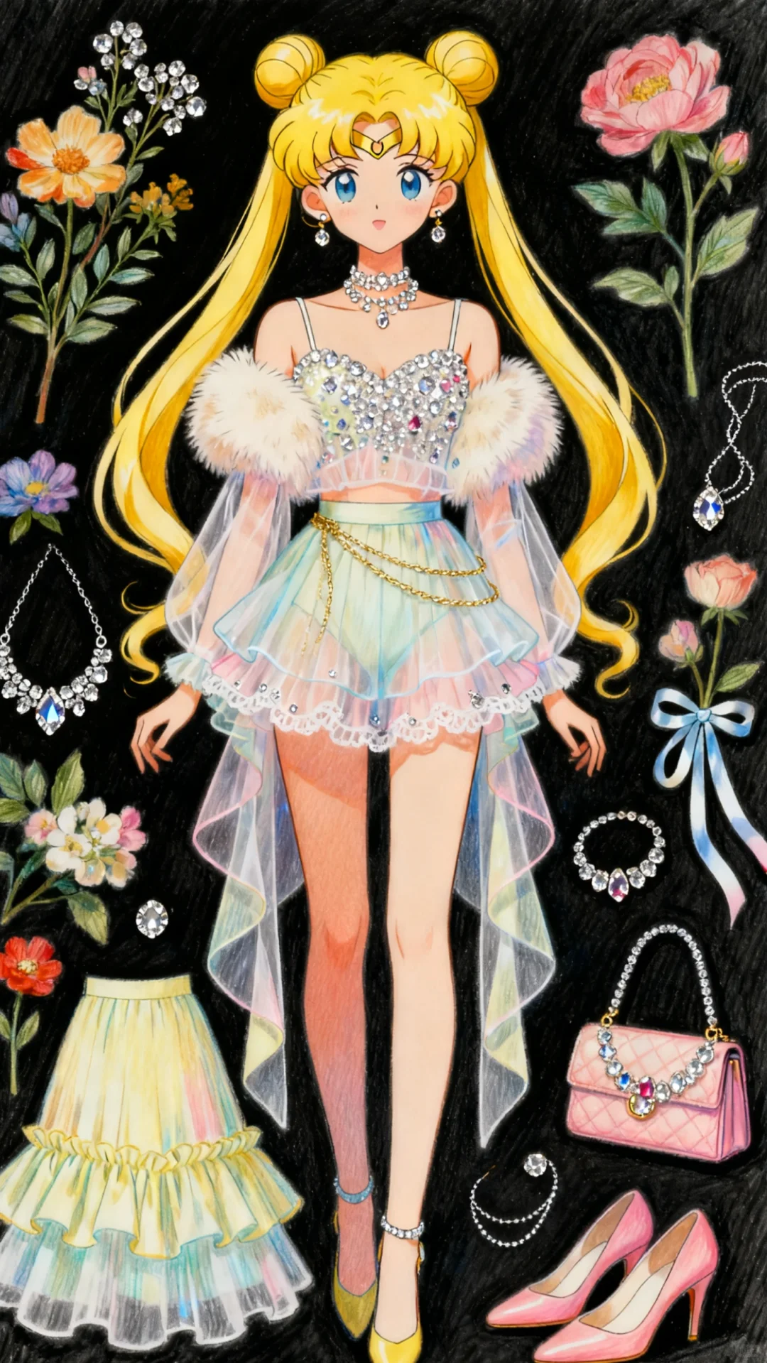 美少女战士_5人_水彩衣柜