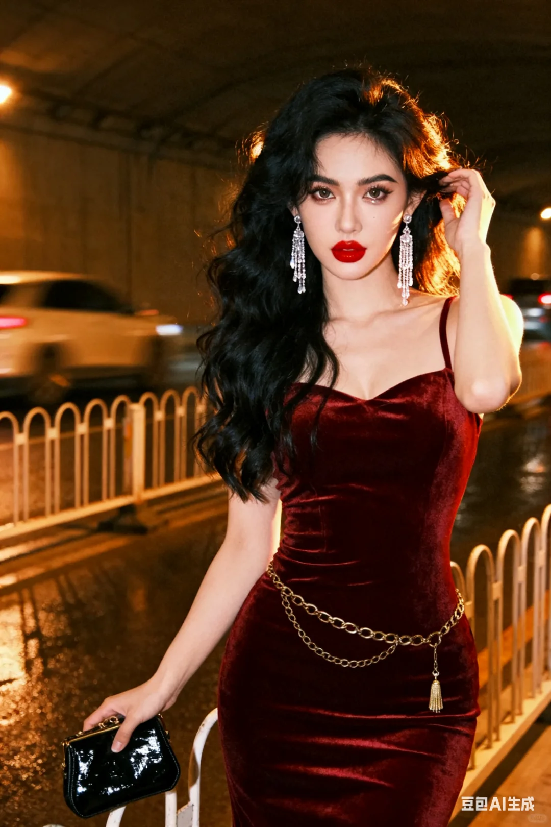 复古港风隧道拍照｜AI生成‼️