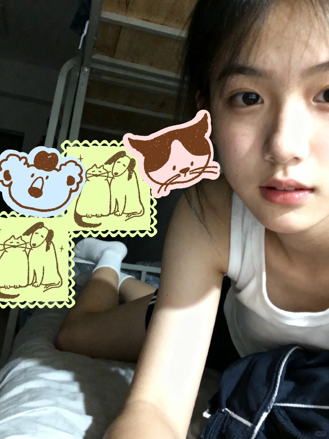 真是女生，可能穿校服不明显