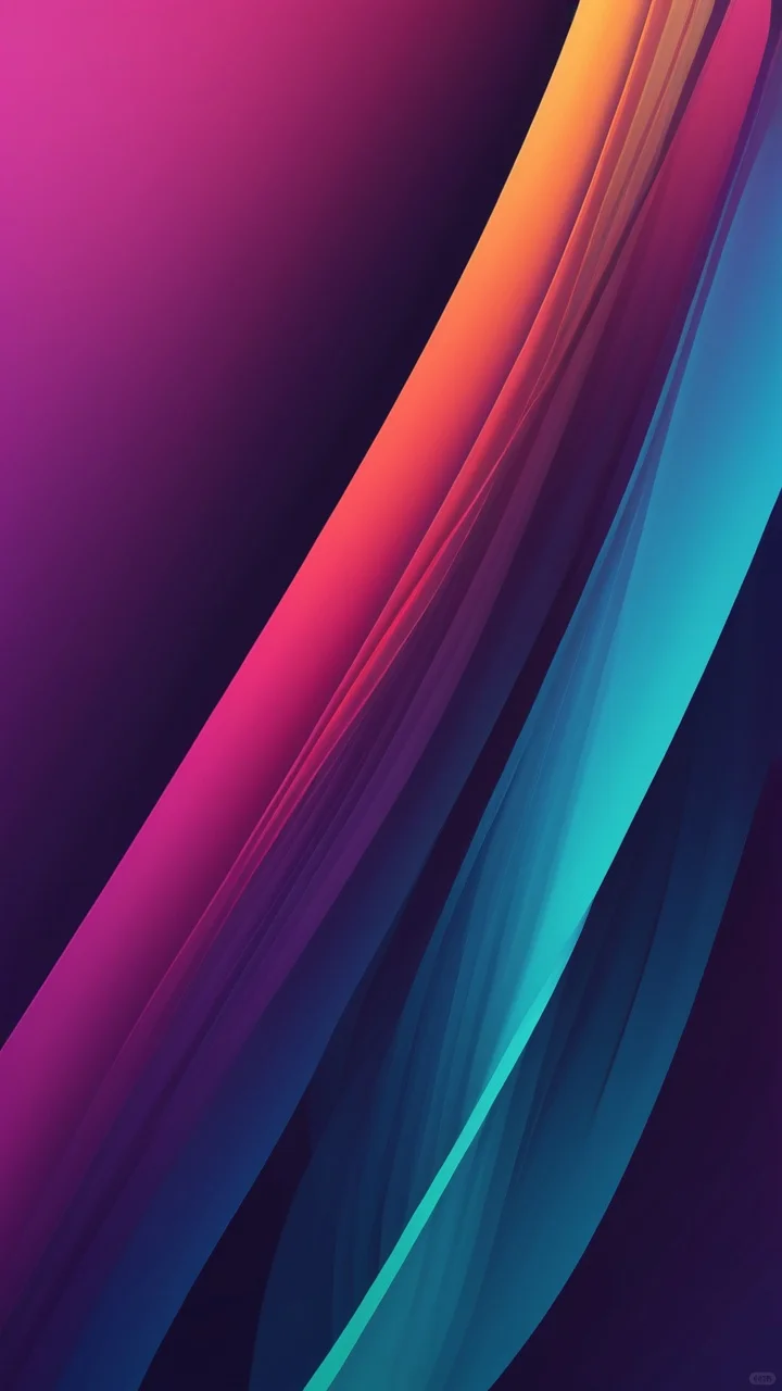 彩色的线条艺术，手机壁纸，18张