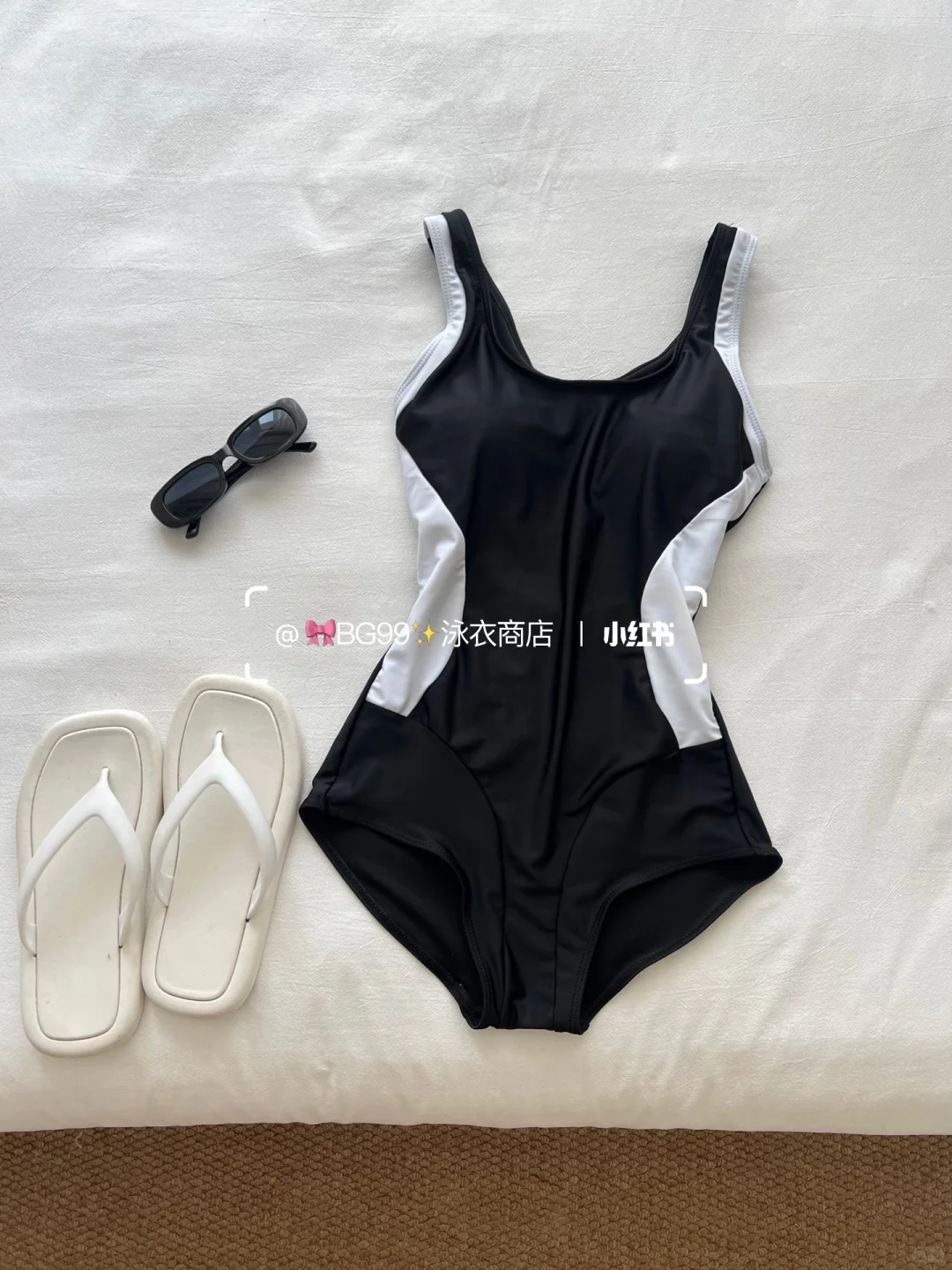 呐你们要的平角裤泳衣🩱➡️右滑上身实拍测评