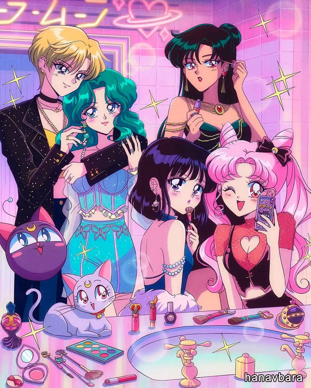 美少女战士对镜梳妆💖太美了吧！