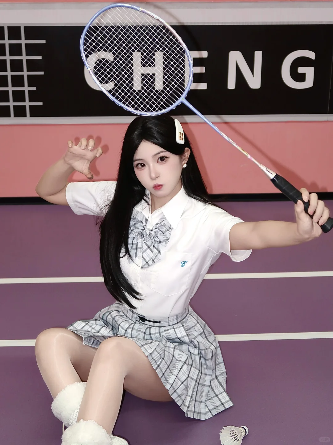 打球没赢过🏸摆拍没输过🥹