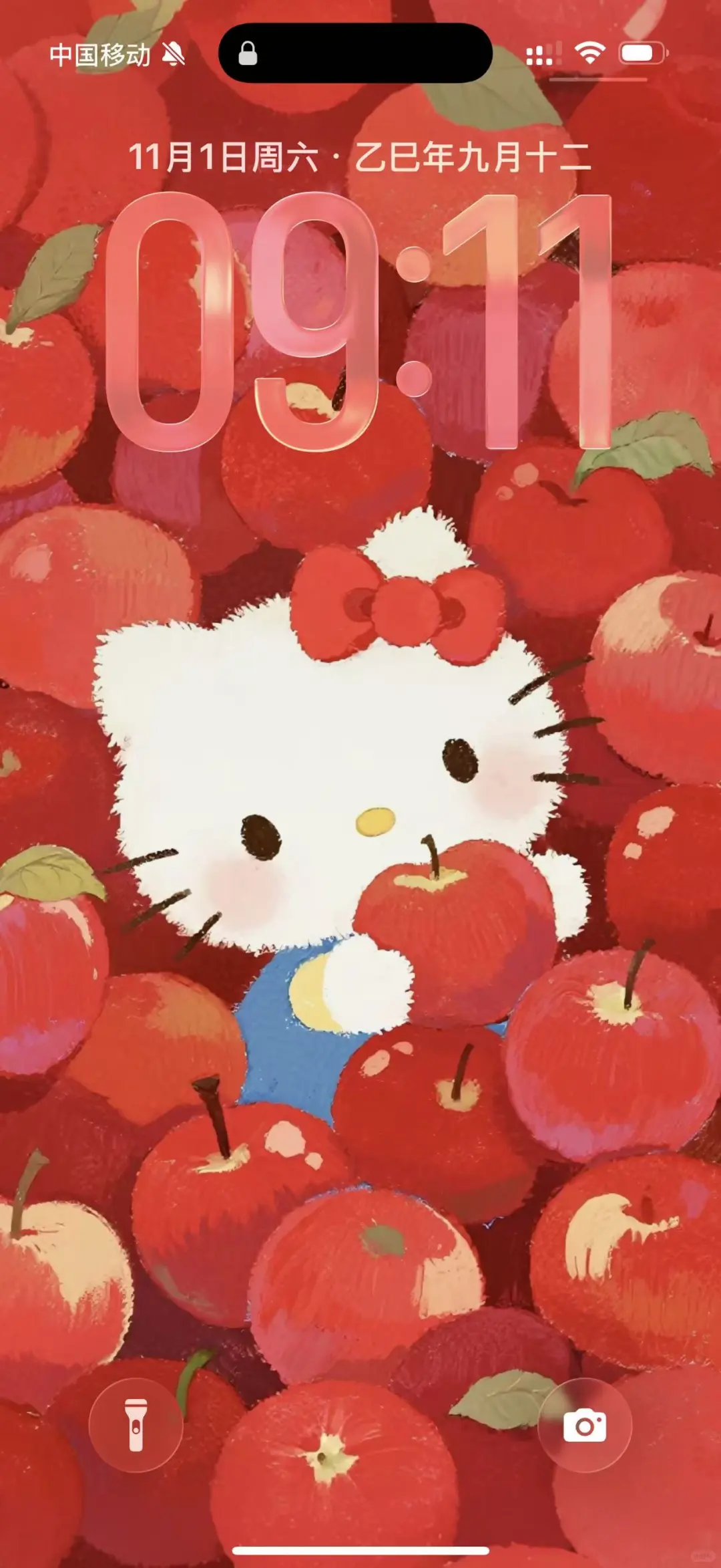 Hello Kitty满屏苹果壁纸🍎