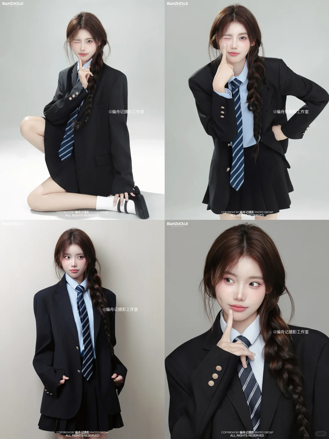 📸韩系学院风西装jk写真｜甜酷学妹感拉满了
