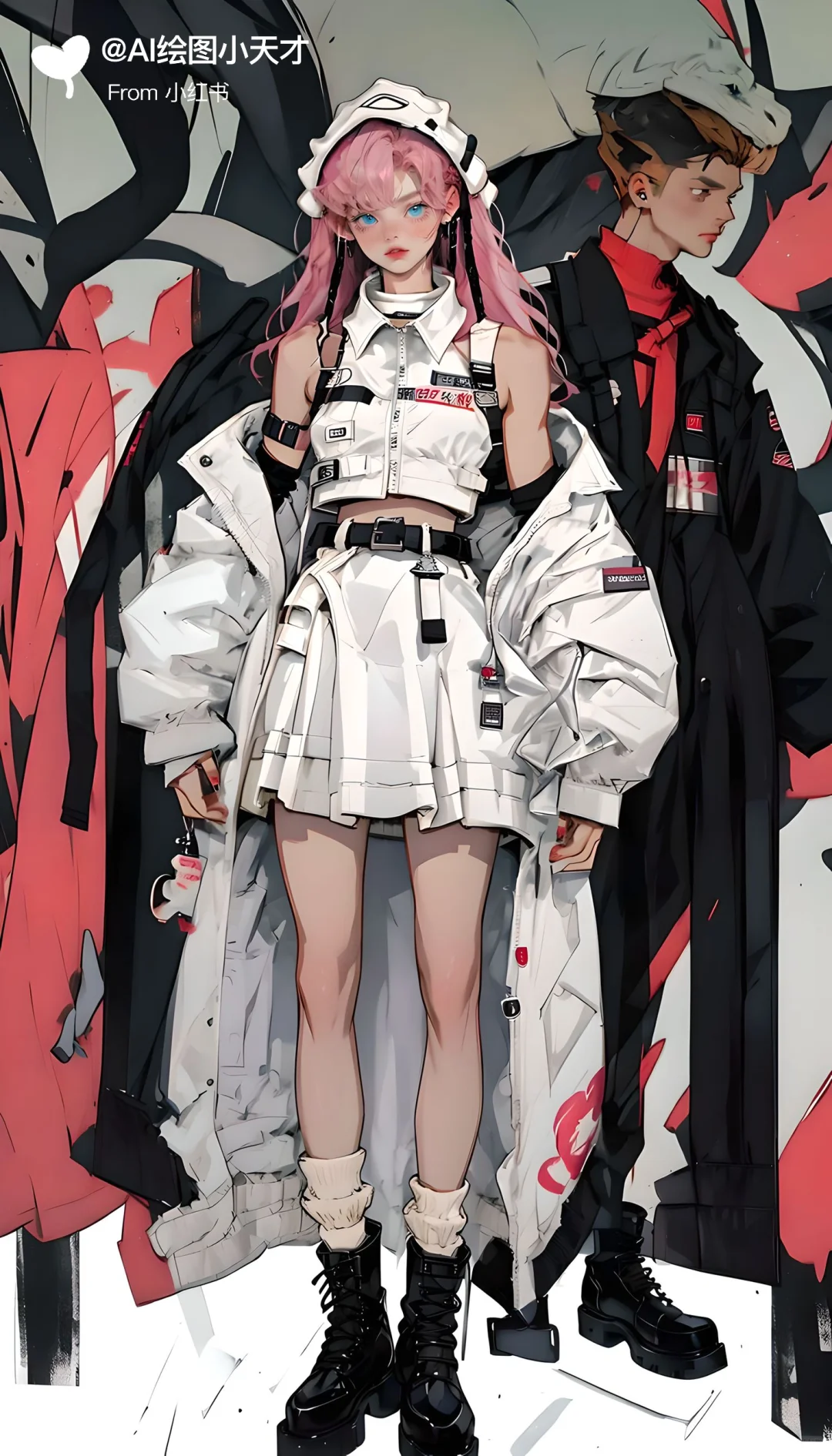 AI时尚穿搭女生壁纸