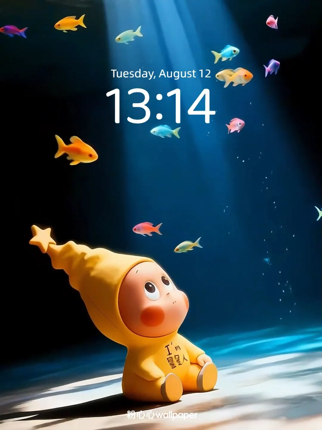 星星人和小鱼一起游泳｜动态壁纸｜111