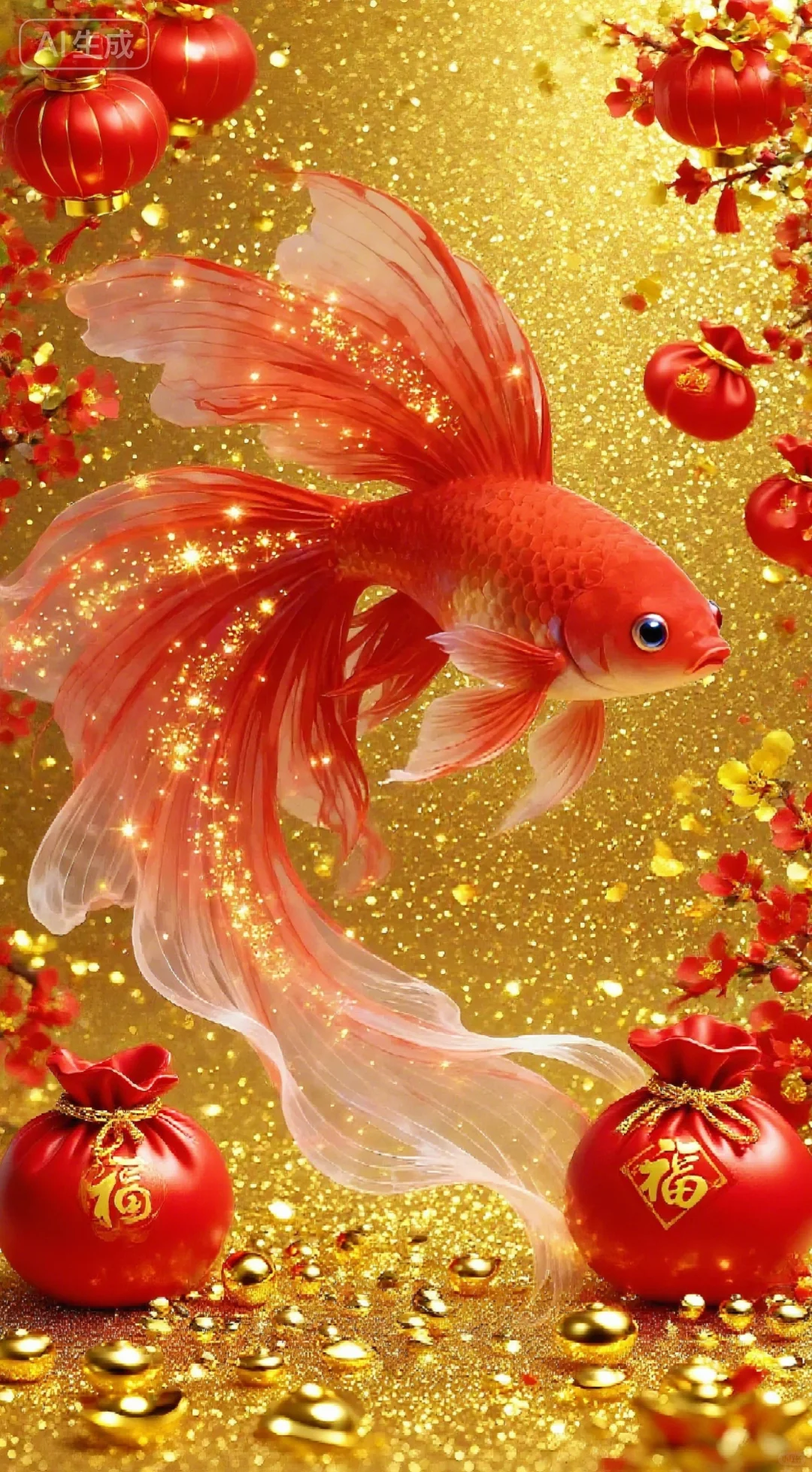 手机壁纸‖红鲤