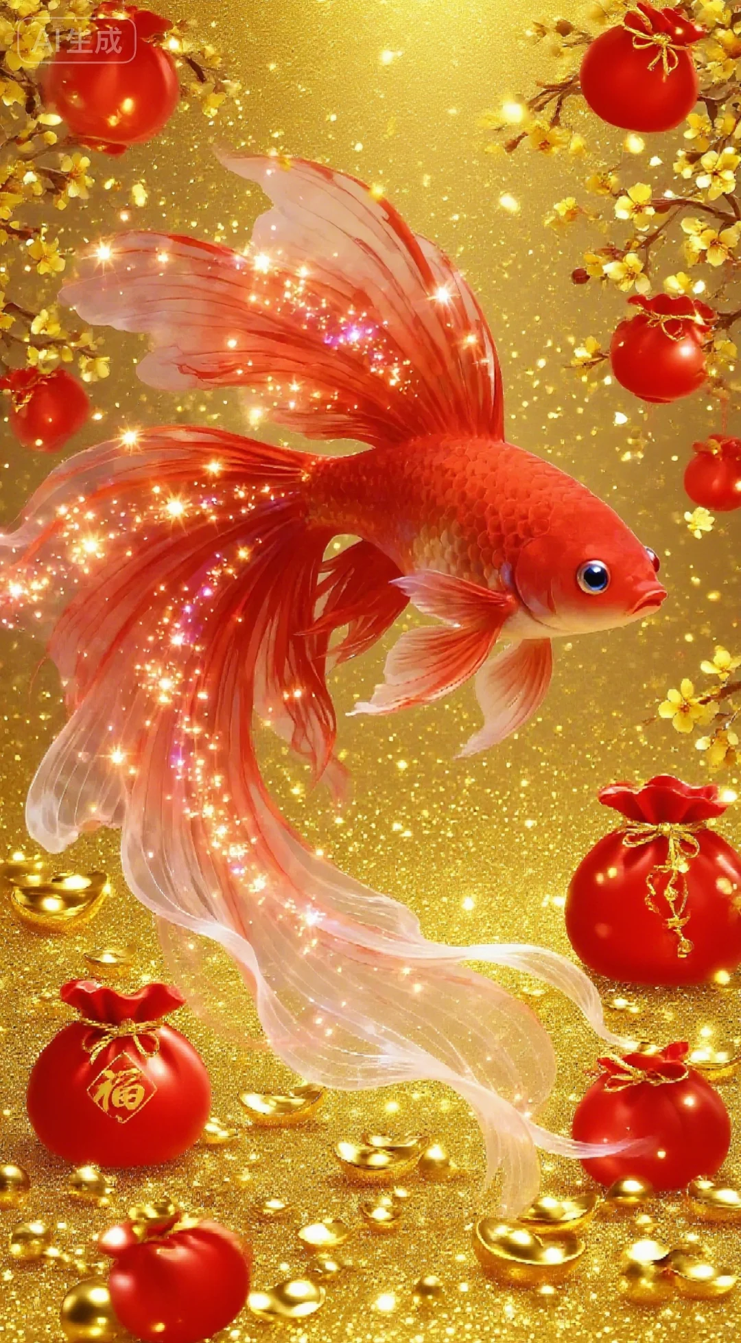 手机壁纸‖红鲤