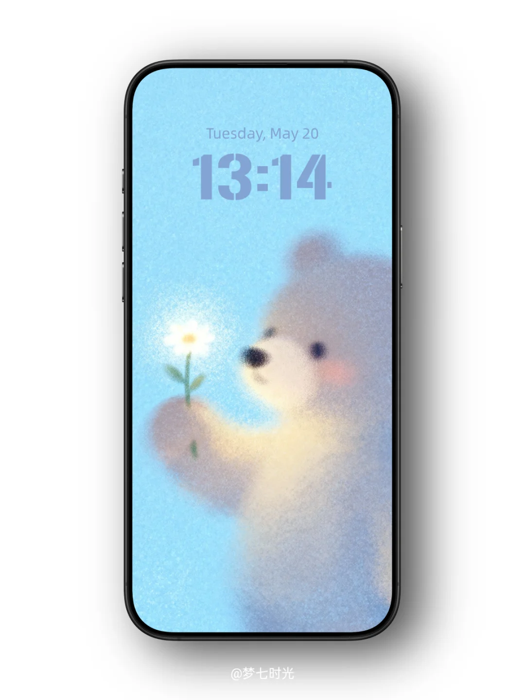 手机壁纸|治愈系·小熊与花🌸＃129