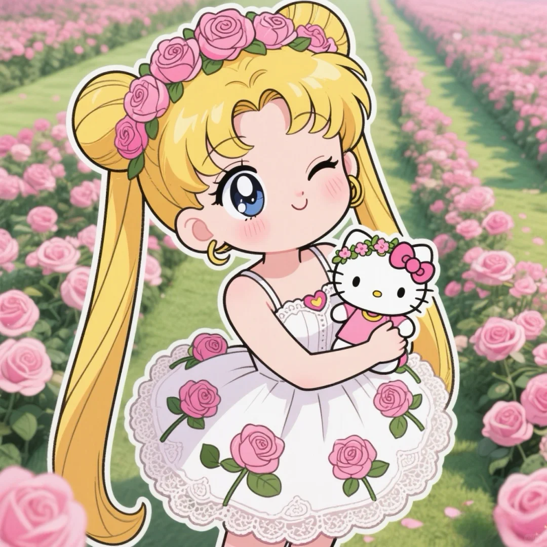 水冰月Q版x粉玫瑰庄园 | 女生头像 | 自取