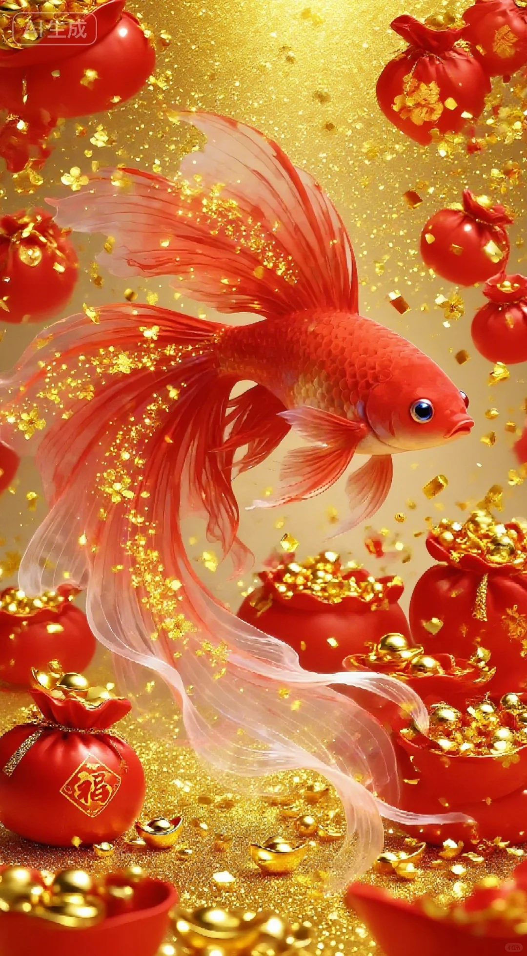 手机壁纸‖红鲤