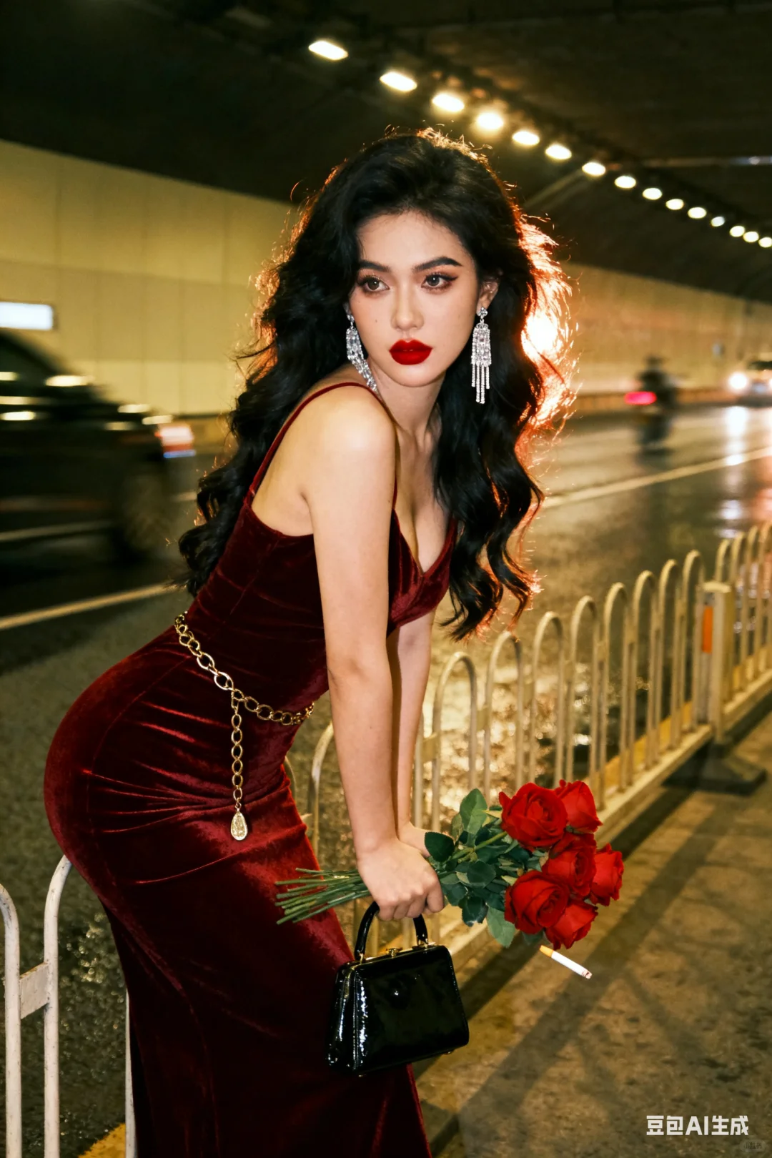 复古港风隧道拍照｜AI生成‼️