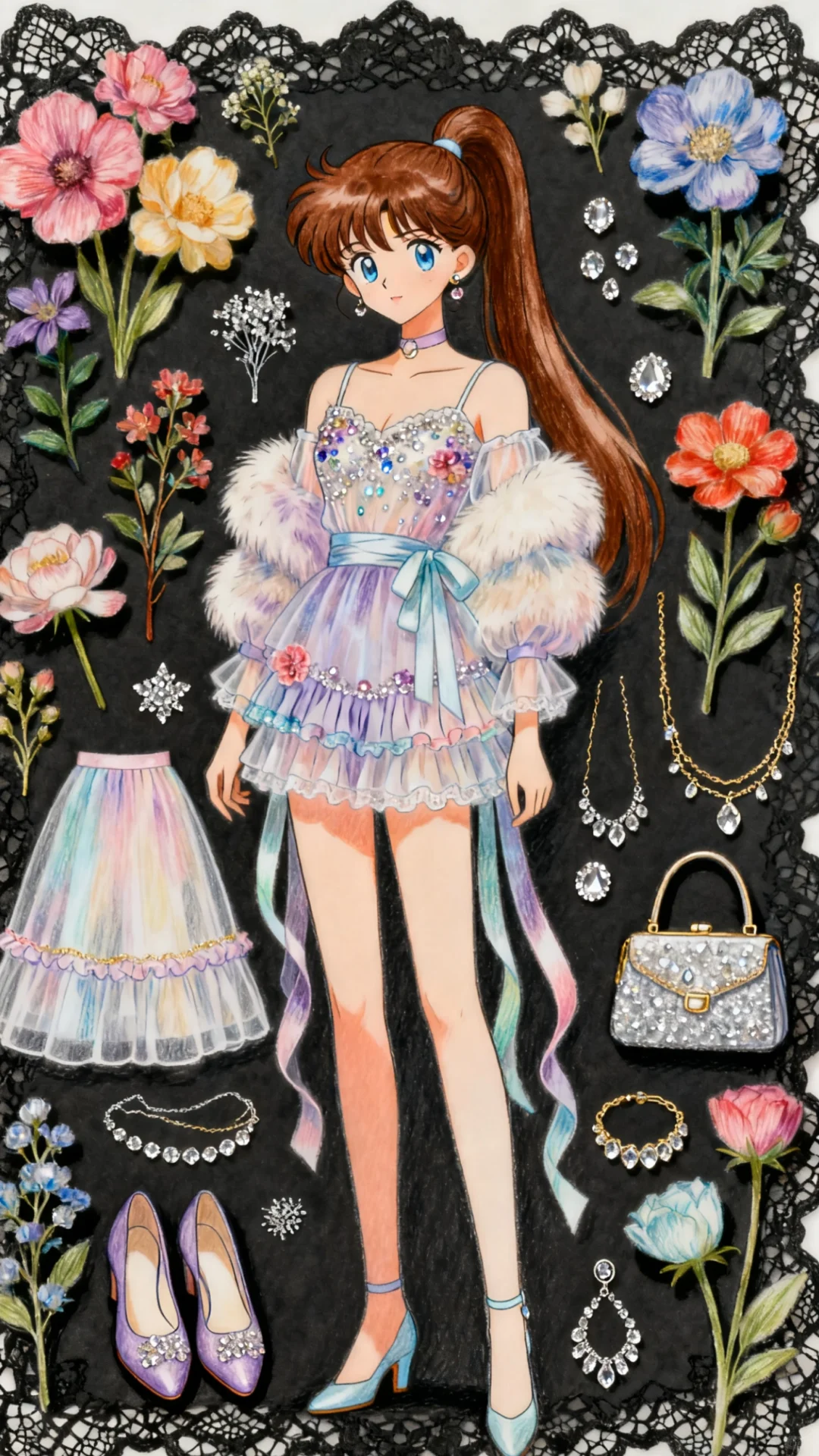 美少女战士_5人_水彩衣柜