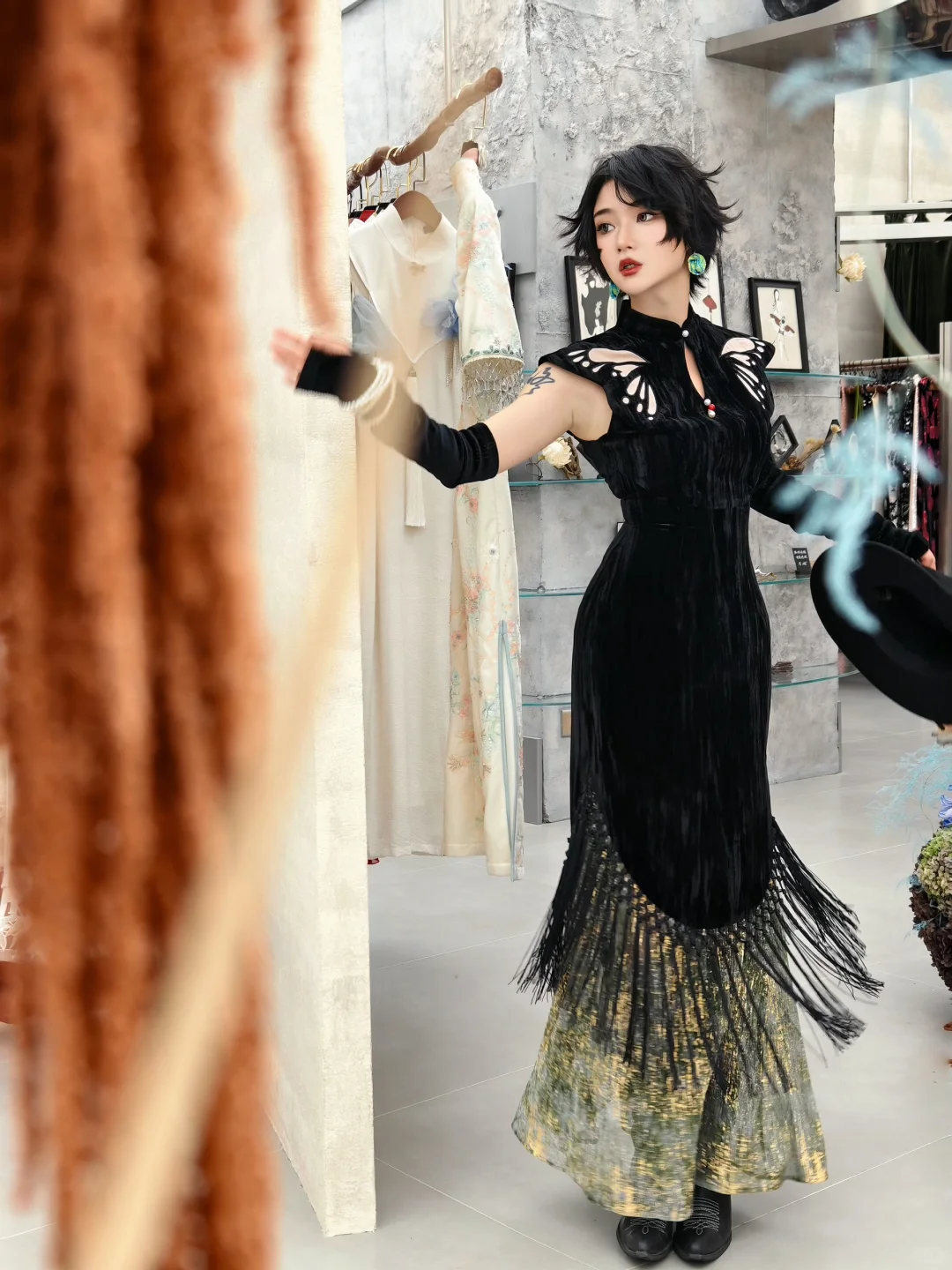 你的人生旗袍，黑蝶🖤