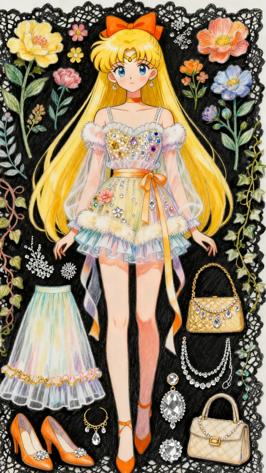 美少女战士_5人_水彩衣柜