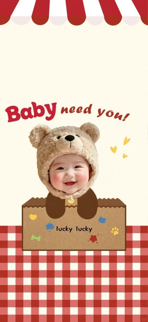 把娃做成毛绒壁纸！软fufu谁顶得住啊🐻