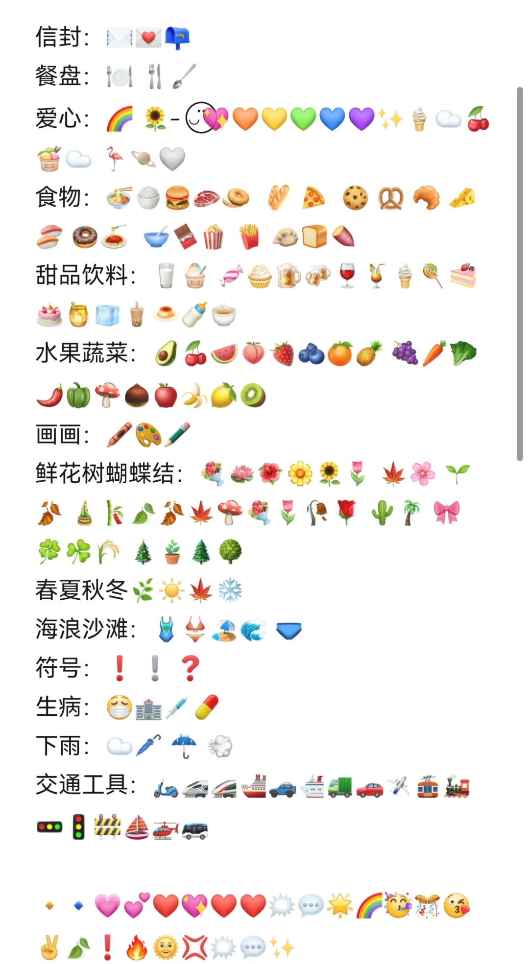 存一些超可爱的emoji！🎀