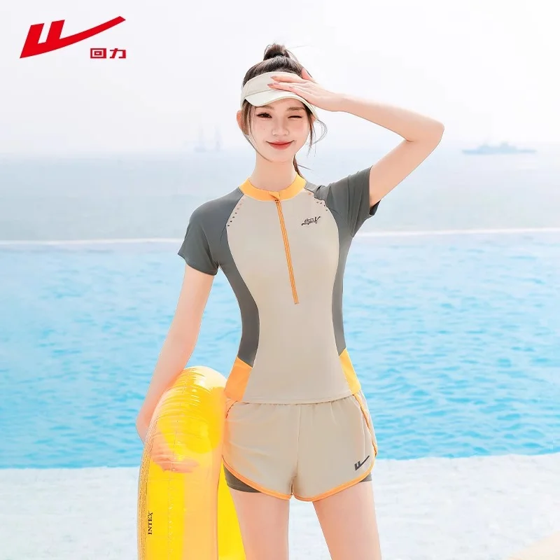 💦2025新款！卡其色泳衣太好穿了