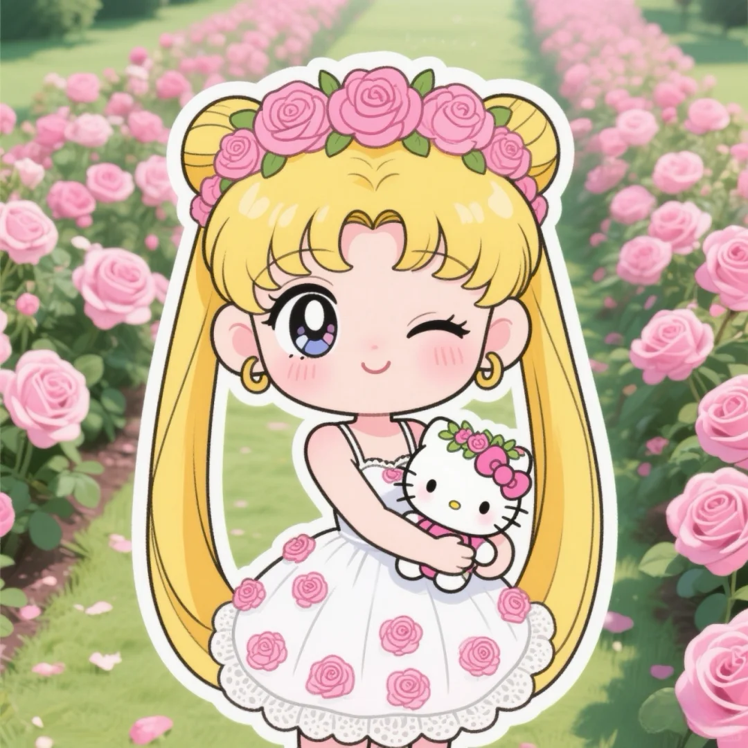 水冰月Q版x粉玫瑰庄园 | 女生头像 | 自取