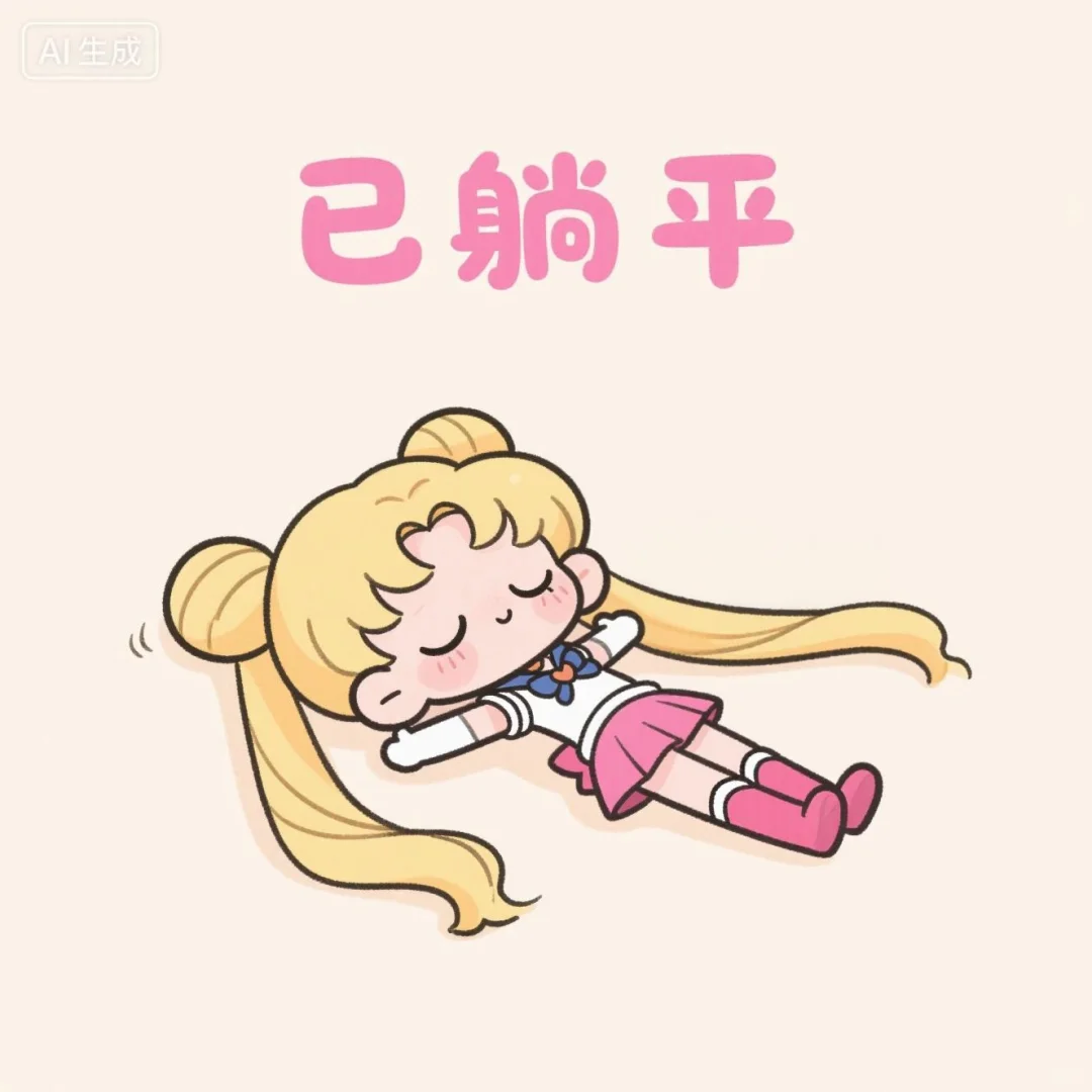 头像_表情包_美少女战士_月野兔_已躺平
