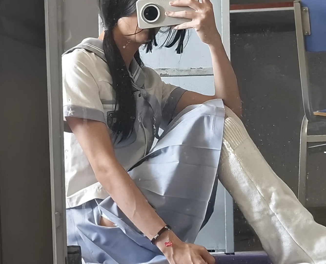 男生穿蓝色🩵水手服第一弹！