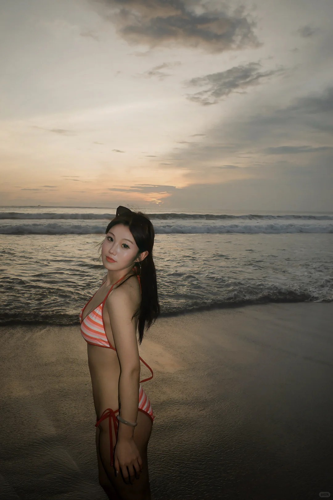 没想到其实穿比基尼更显瘦了呢～