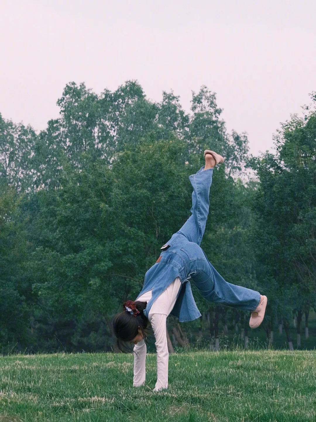 邢菲💙牛仔背带裤💖