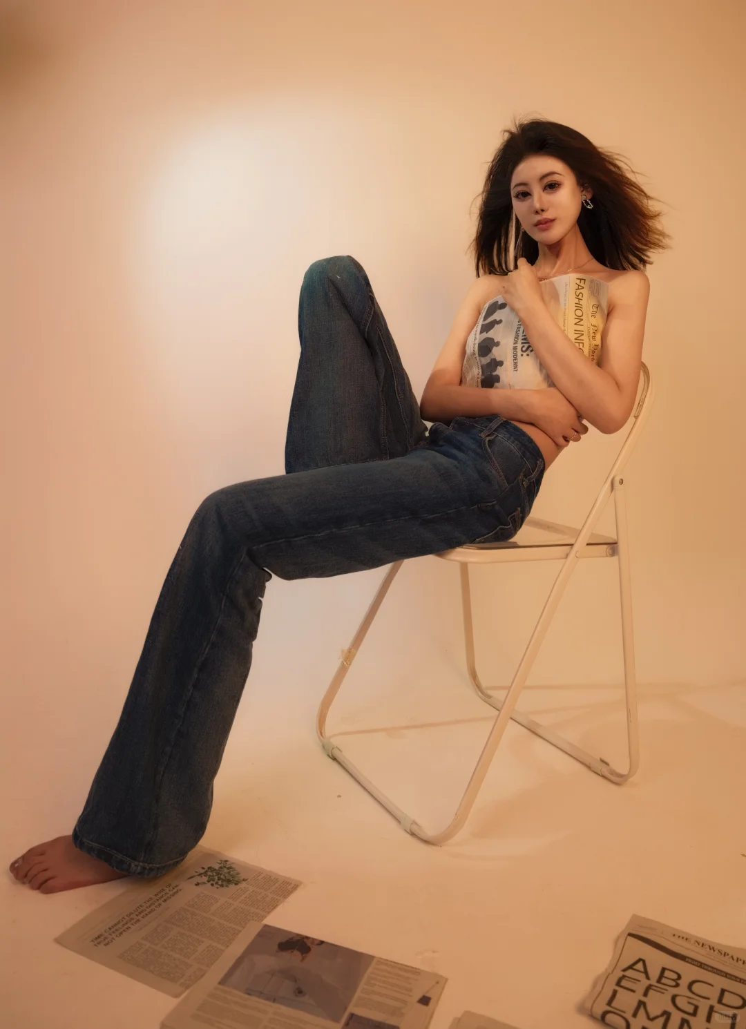 呼市约拍｜当我用报纸拍了一套写真