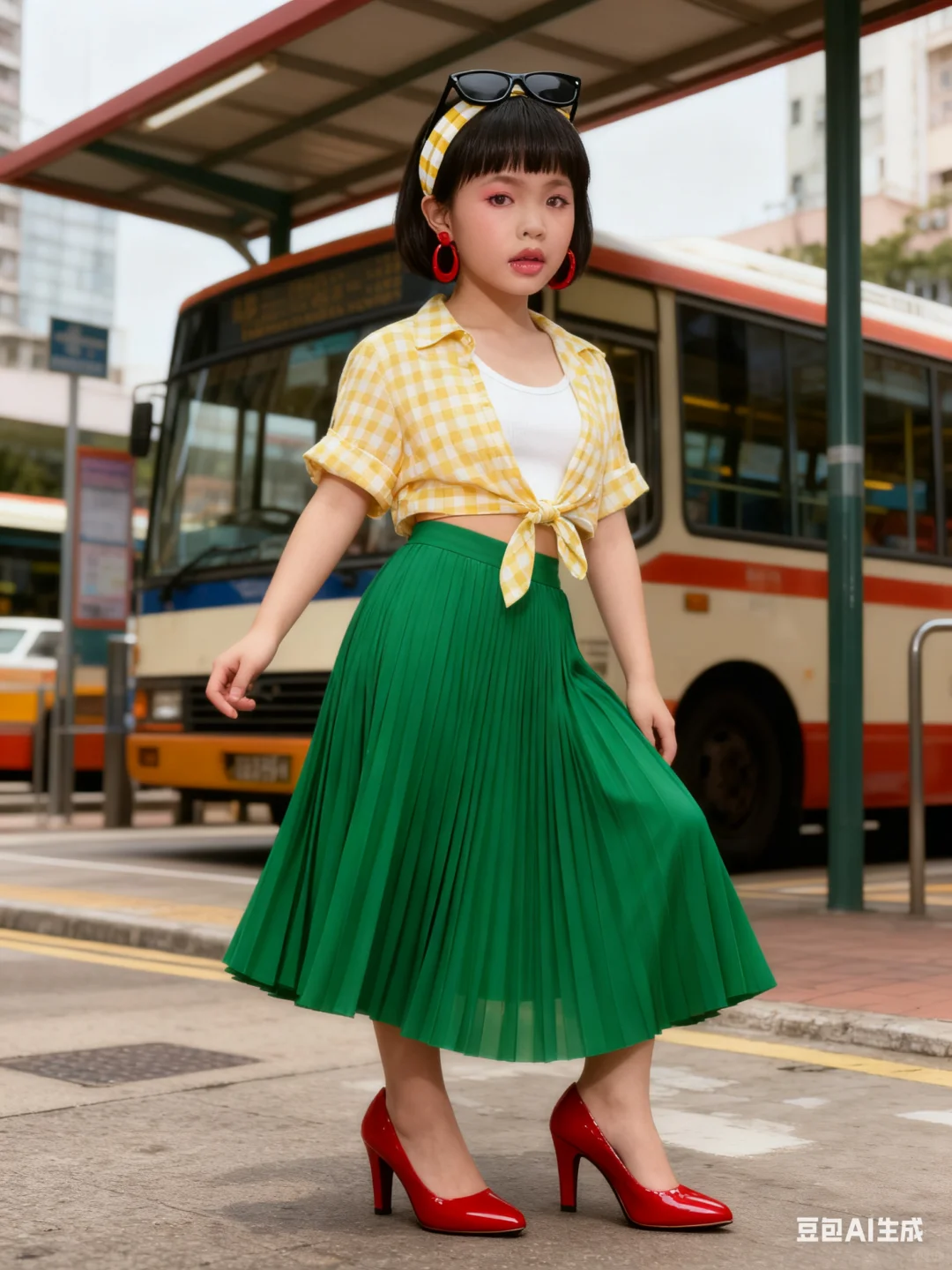 AI生图 港风女孩（街拍）胖妹也疯狂