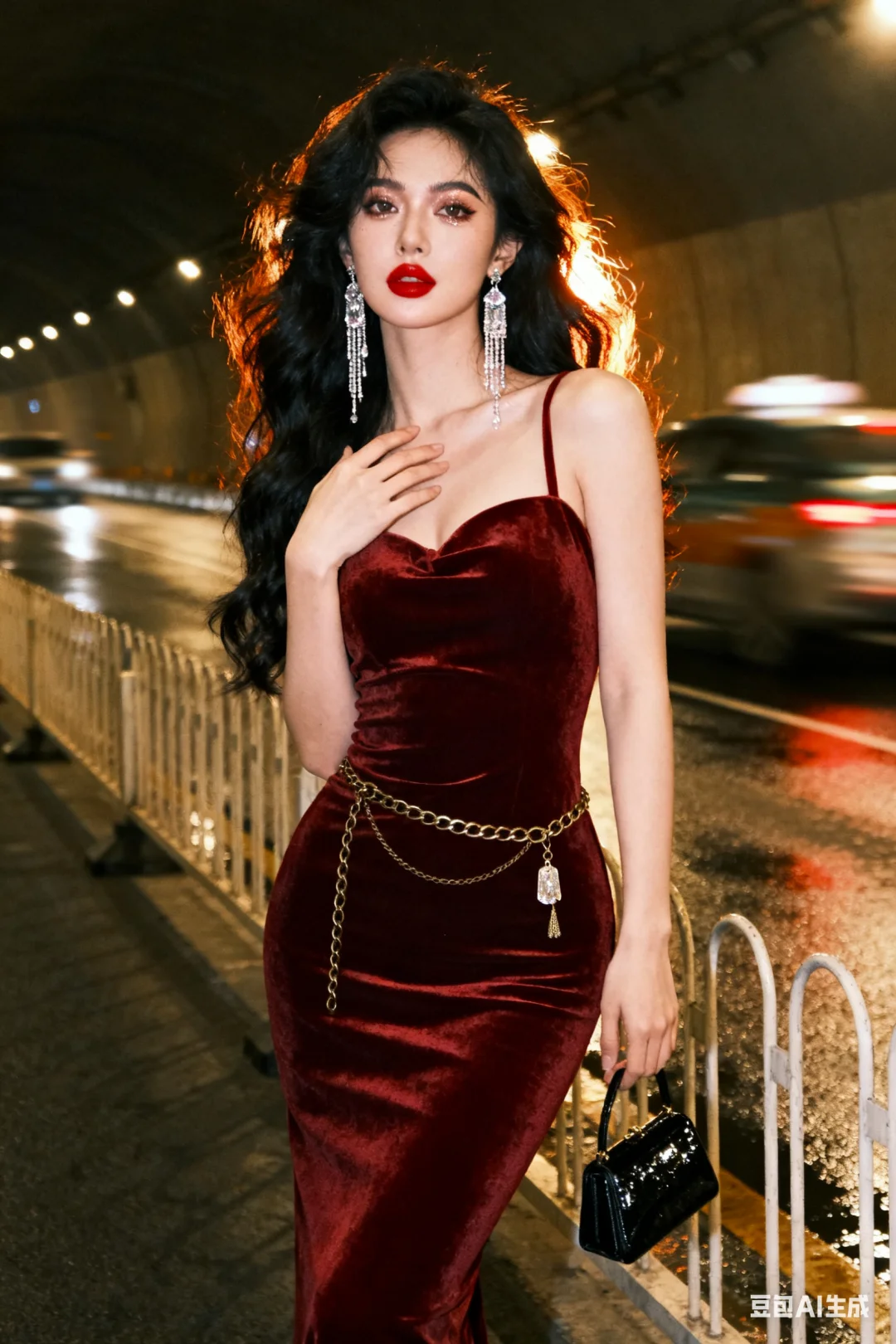 复古港风隧道拍照｜AI生成‼️