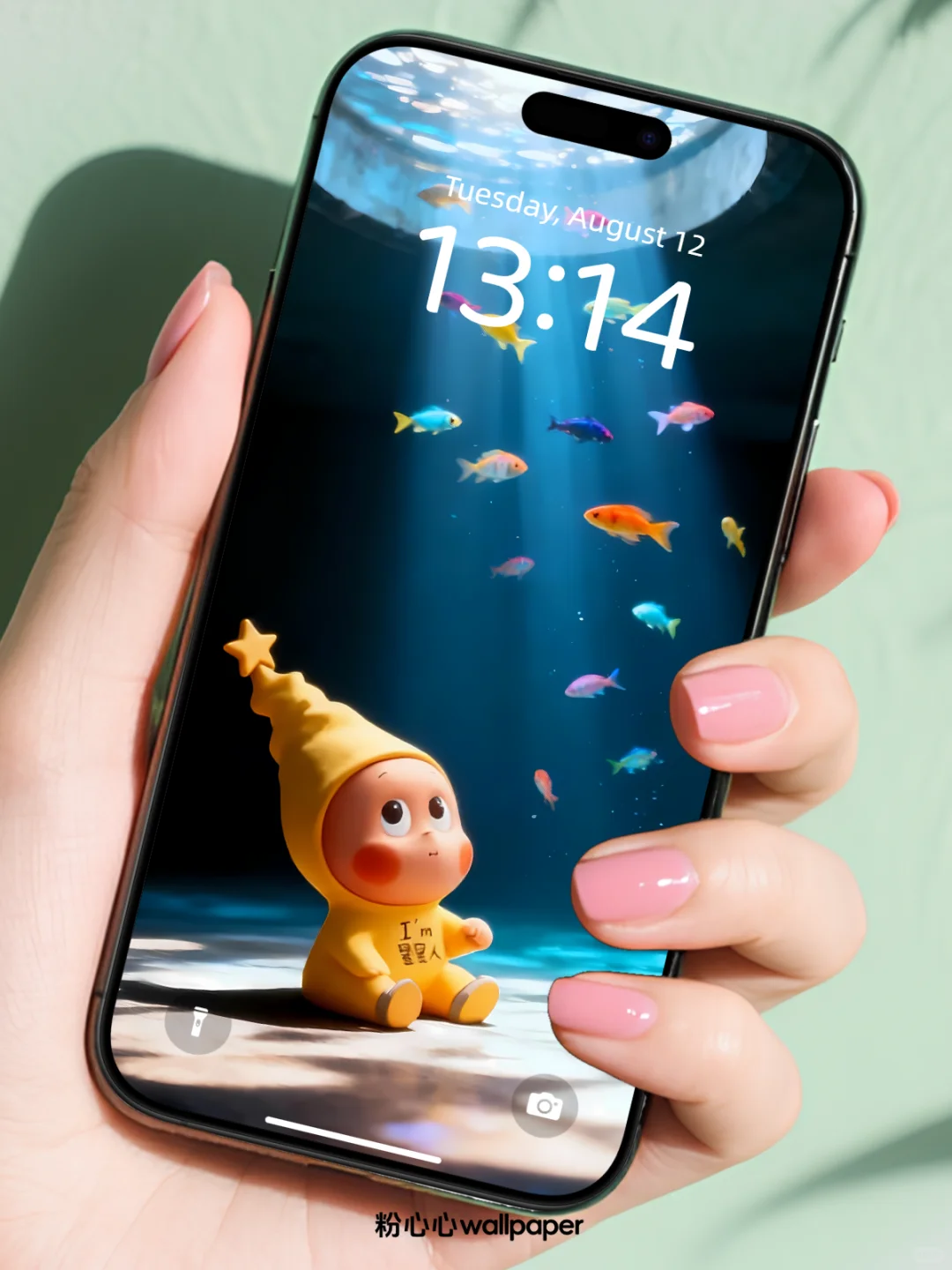 星星人和小鱼一起游泳｜动态壁纸｜111