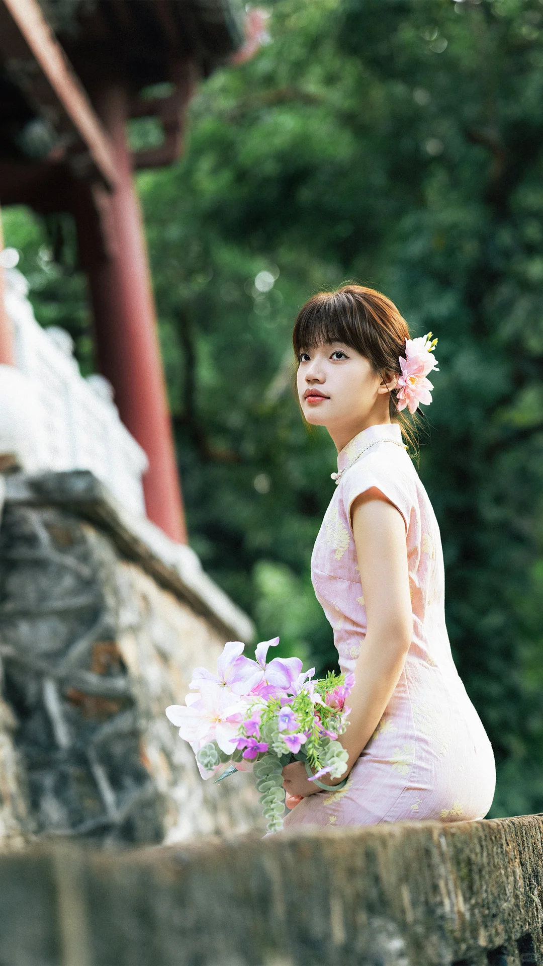 衣沾秋意浅 花与暖阳闲‖旗袍写真