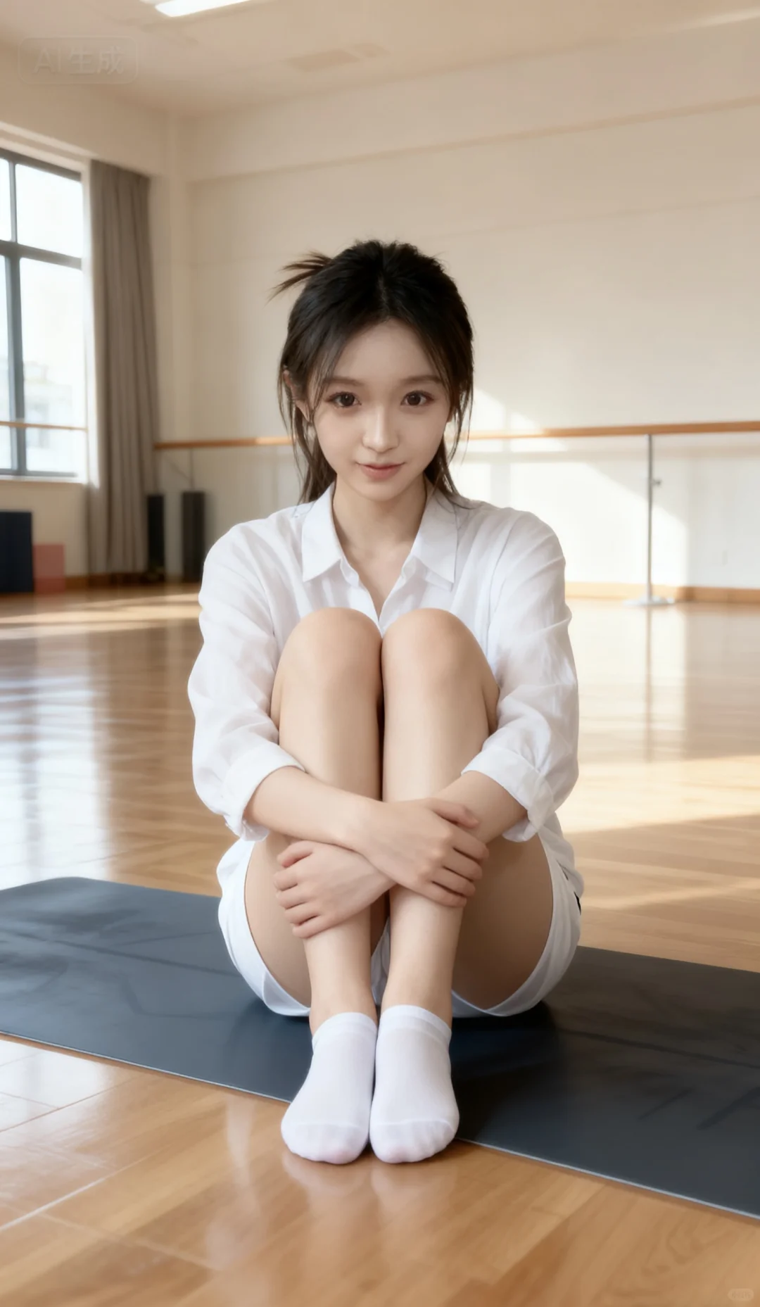 运动女孩，瑜伽房来一张