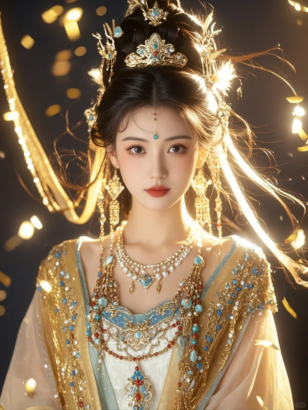 美到每根头发丝都在发光，AI写真《西域舞娘》