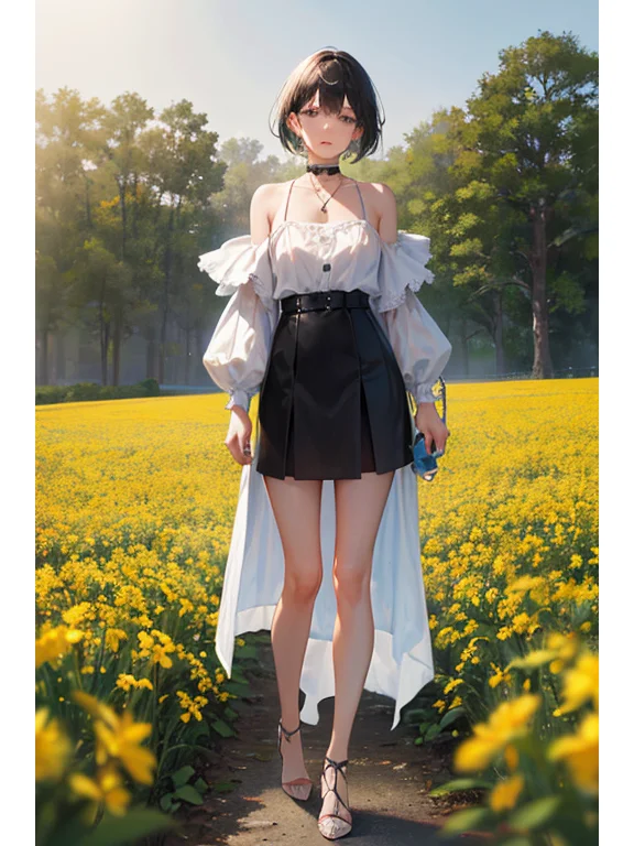 AI绘画｜动漫风：花田少女系列，时尚穿搭