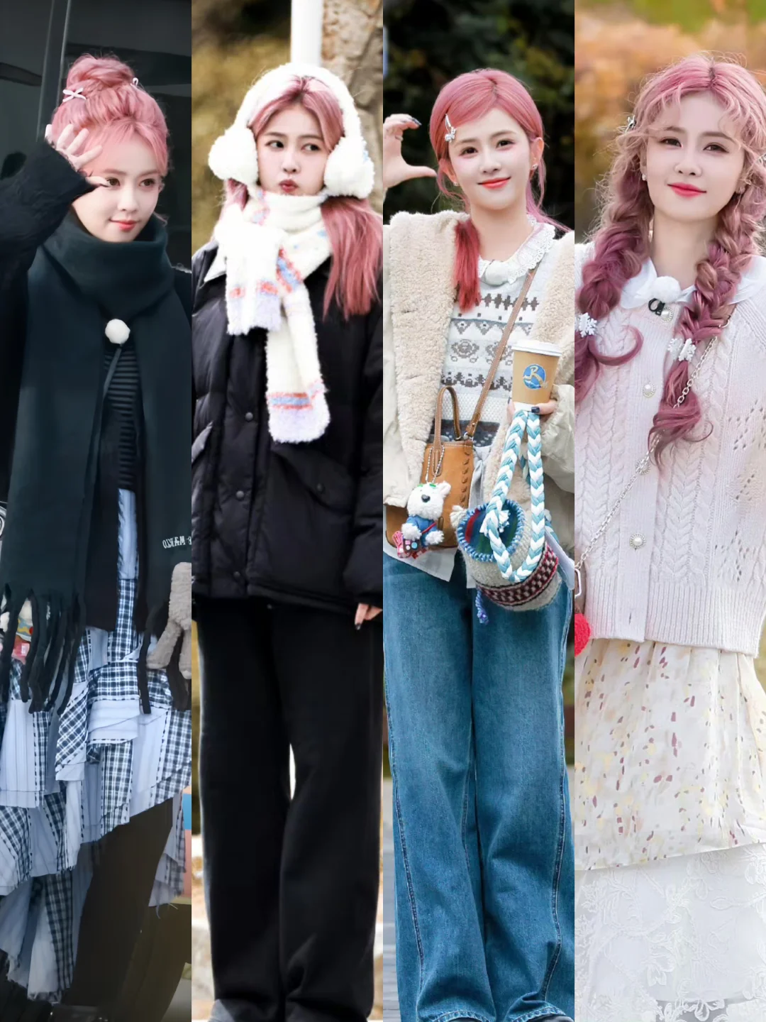 白鹿跑男4套造型，像少女漫一样可爱的女鹅