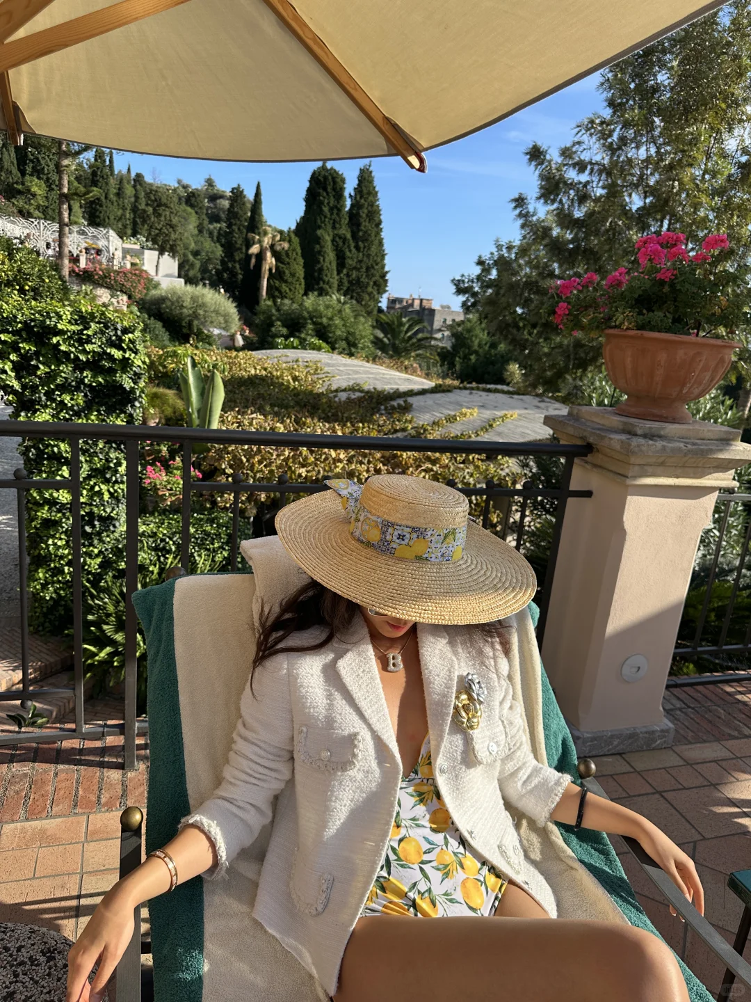 女明星度假ootd🍋属于西西里的阳光假日