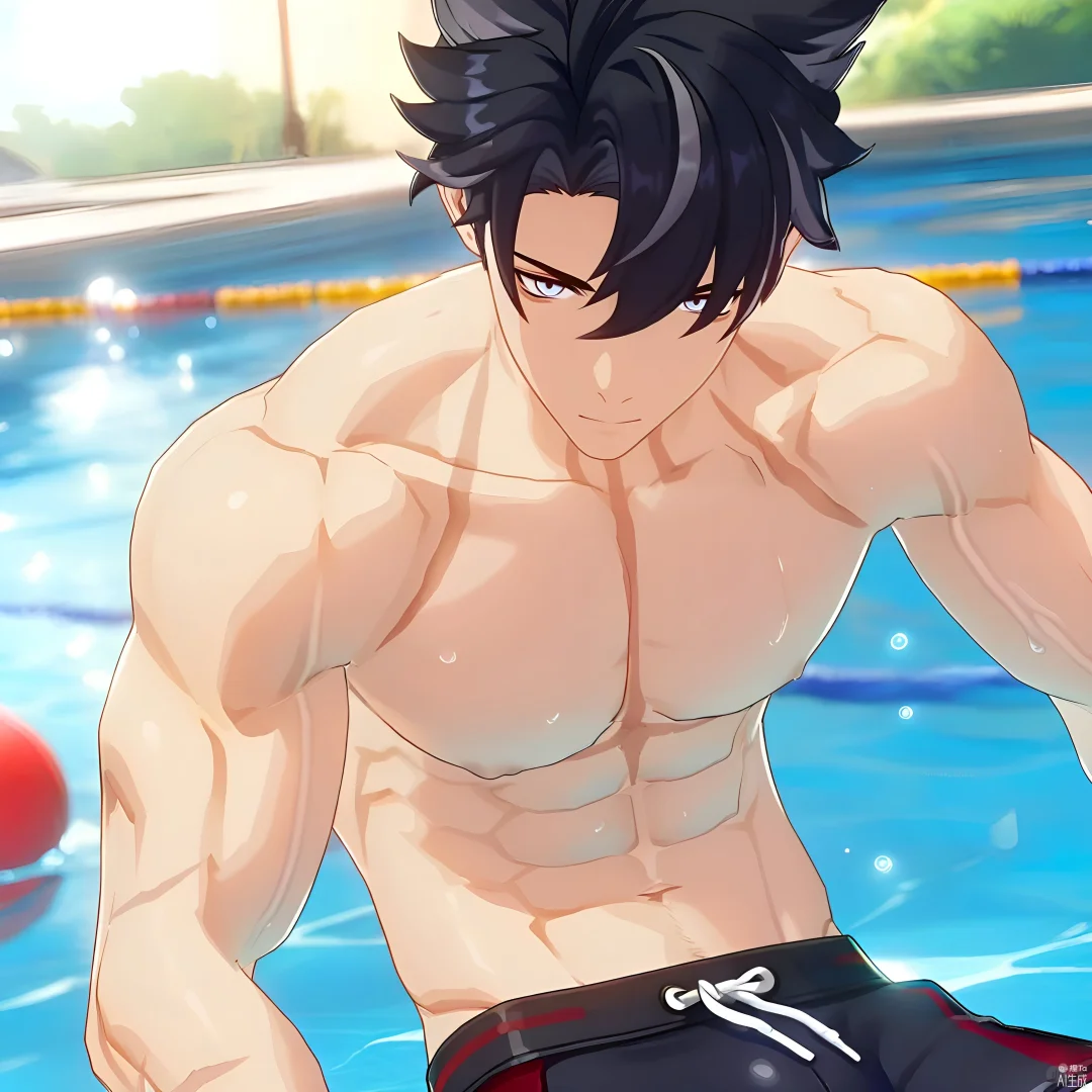 莱欧的泳池写真